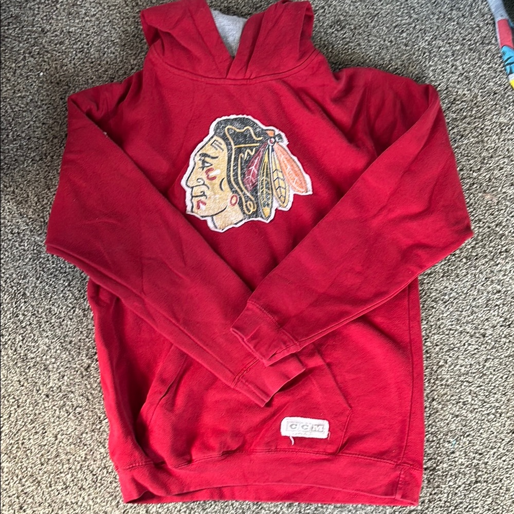CCM Red Hoodie with Embroidered Logo